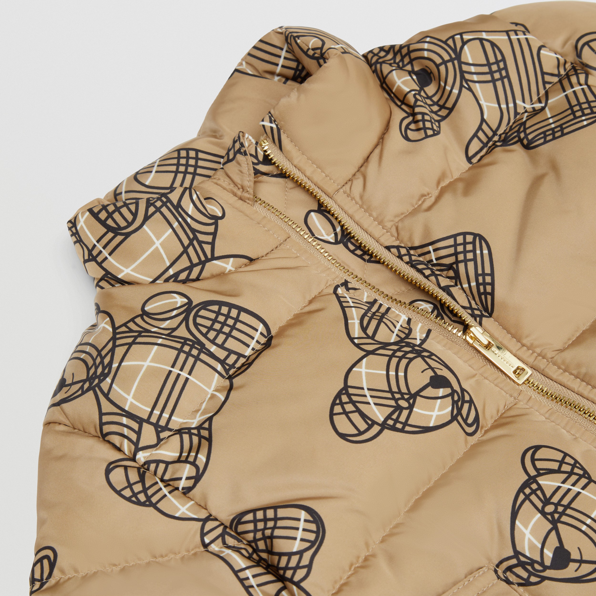 Thomas Bear Print Nylon Puffer Jacket in Archive Beige - Children | Burberry® Official - 2