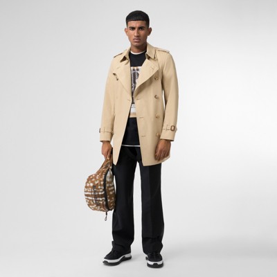 Short Chelsea Fit Trench Coat in Honey - Men | Burberry Australia