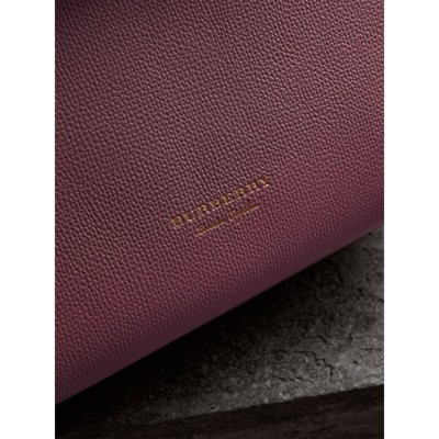 burberry medium grainy leather and house check tote bag