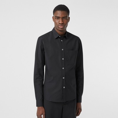 stretch poplin slim fit shirt