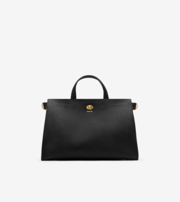 Medium Cotswolds Tote in Black - Women, Leather | Burberry® Official