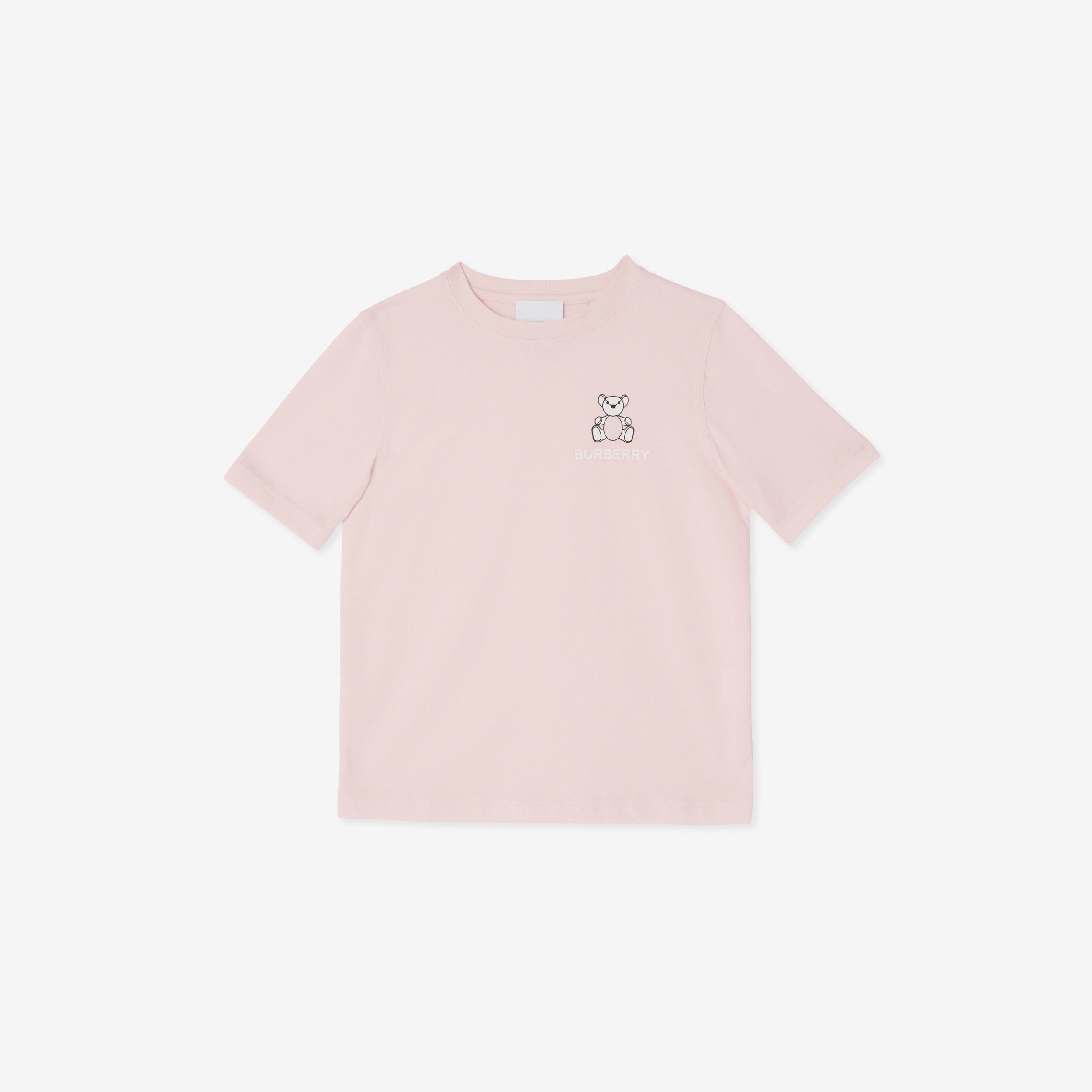 Montage Print Cotton T-shirt in Frosty Pink | Burberry® Official