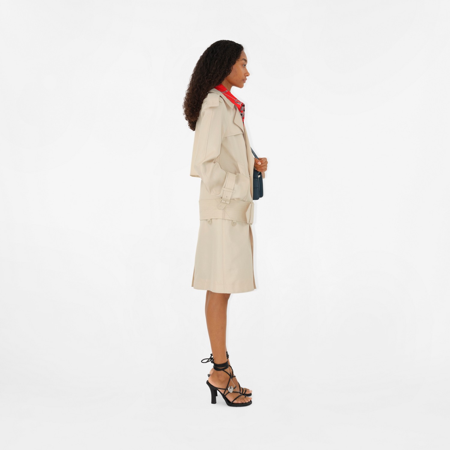 Mid-length Silk Blend Trench Coat