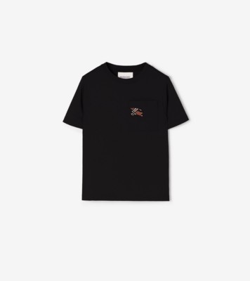 ナイトチェック コットンTシャツ (ブラック) | Burberry®公式サイト