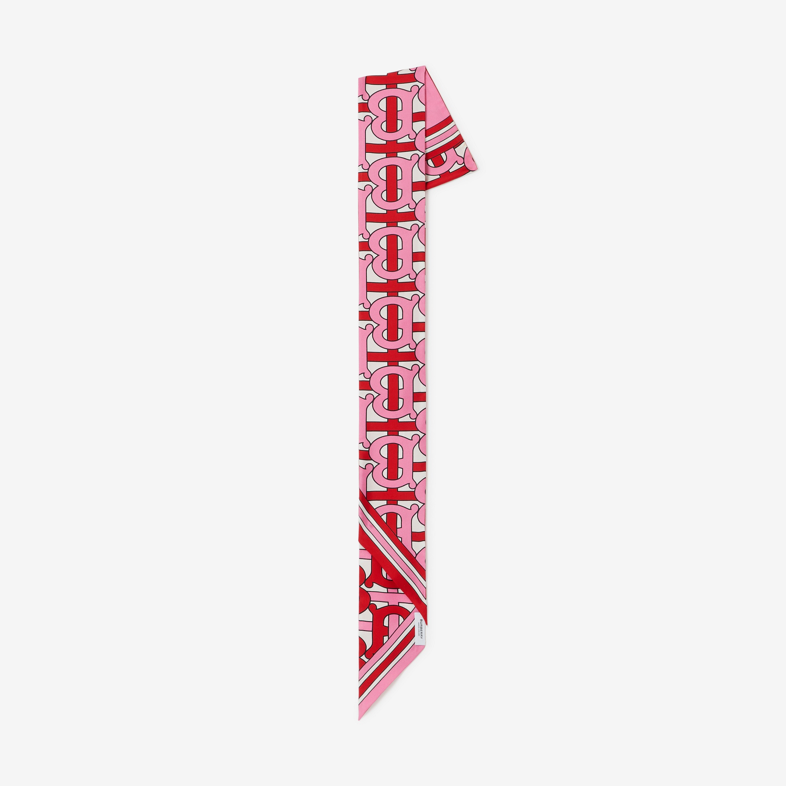 Sciarpa sottile in seta con stampa collage (Rosa Caramella) - Donna | Sito ufficiale Burberry® - 2