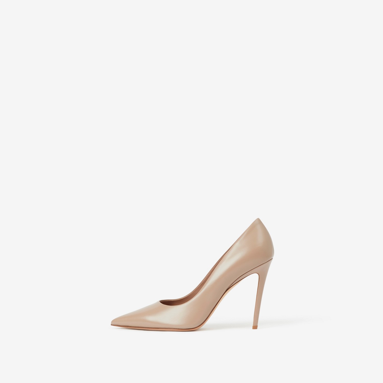 Zapatos de tacón en piel con puntera en pico (Marrón Almendra Claro) - Mujer | Burberry® oficial