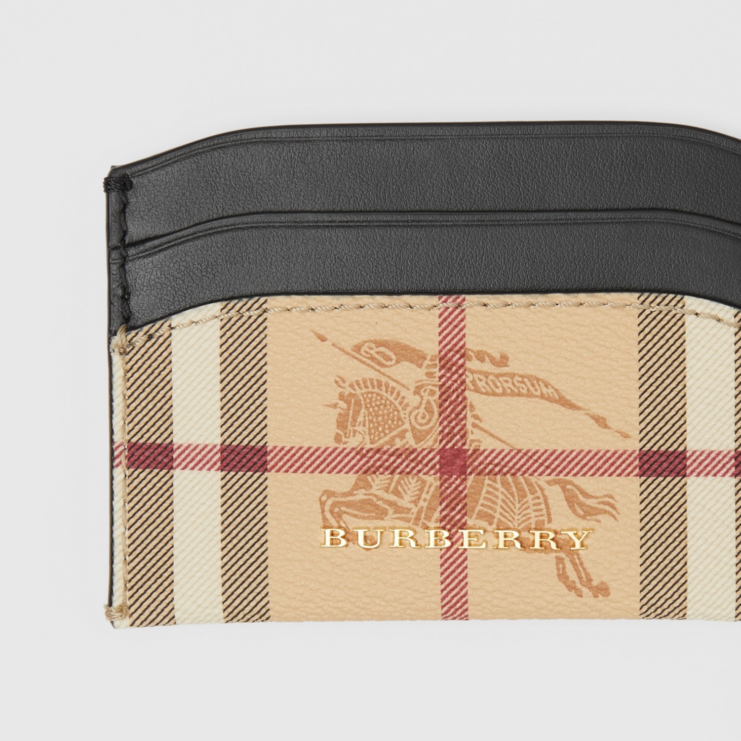 Haymarket Check E-canvas and Leather Card Case