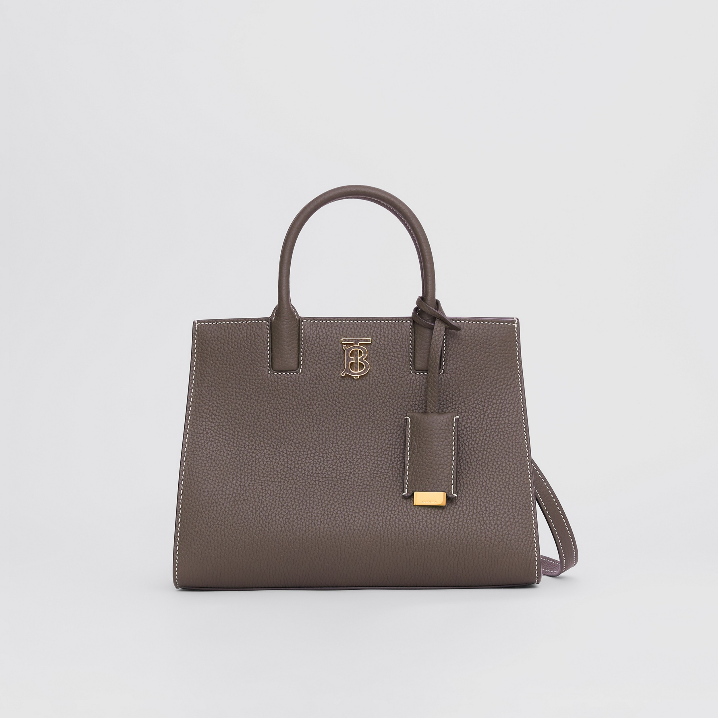 Mini Leather Frances Bag in Dark Clay Brown - Women | Burberry® Official - 1