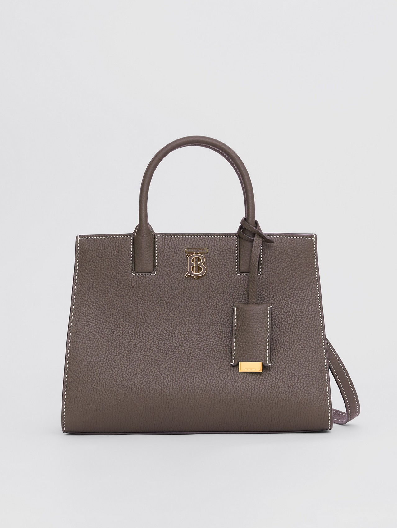 Mini Leather Frances Bag in Dark Clay Brown