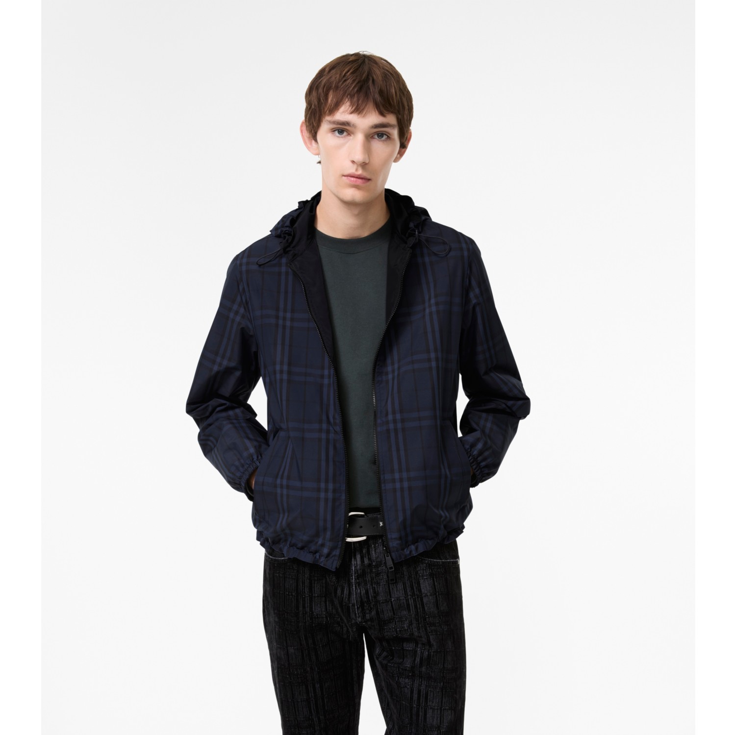 Reversible Check Newport Hooded Jacket