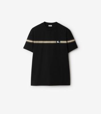 ストライプ コットンTシャツ (ブラック) - メンズ | Burberry®公式サイト