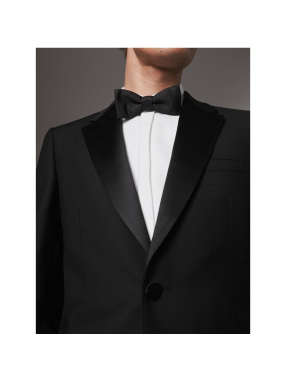 Modern Fit Wool Mohair Half-canvas Tuxedo in Black - Men | Burberry ...