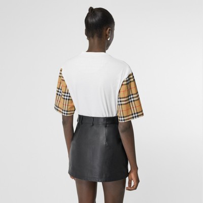 burberry check front t shirt