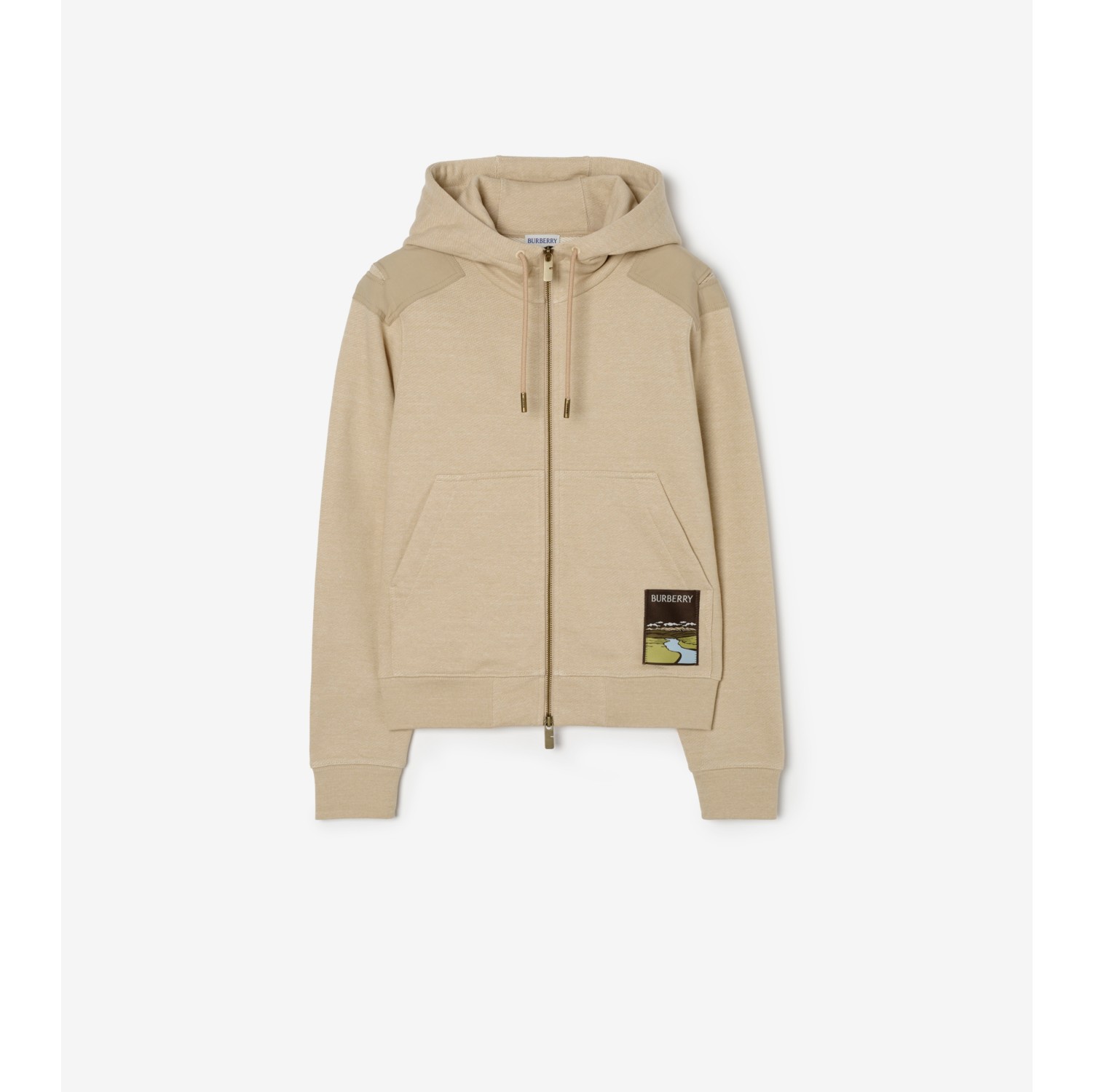 Landscape Label Cotton Zip Hoodie