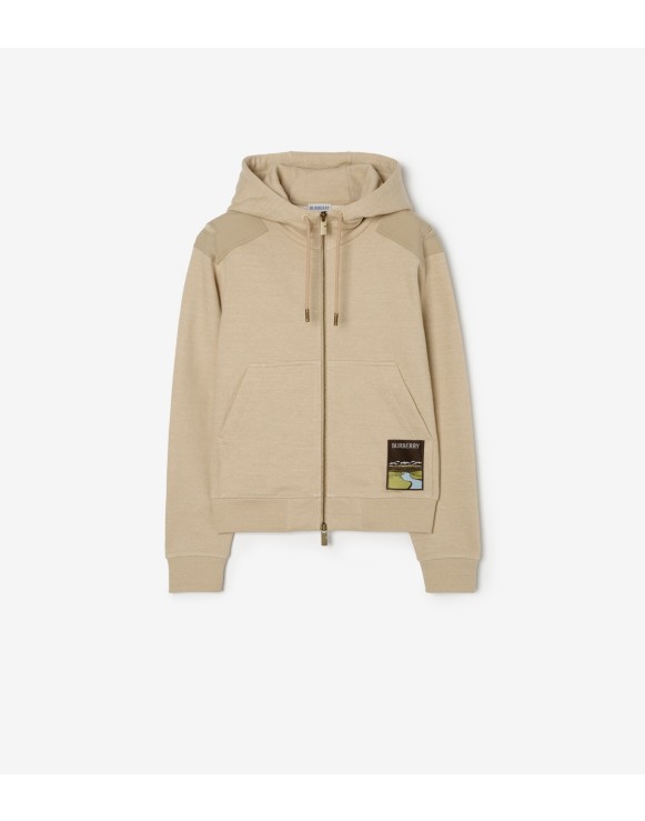 Landscape Label Cotton Zip Hoodie