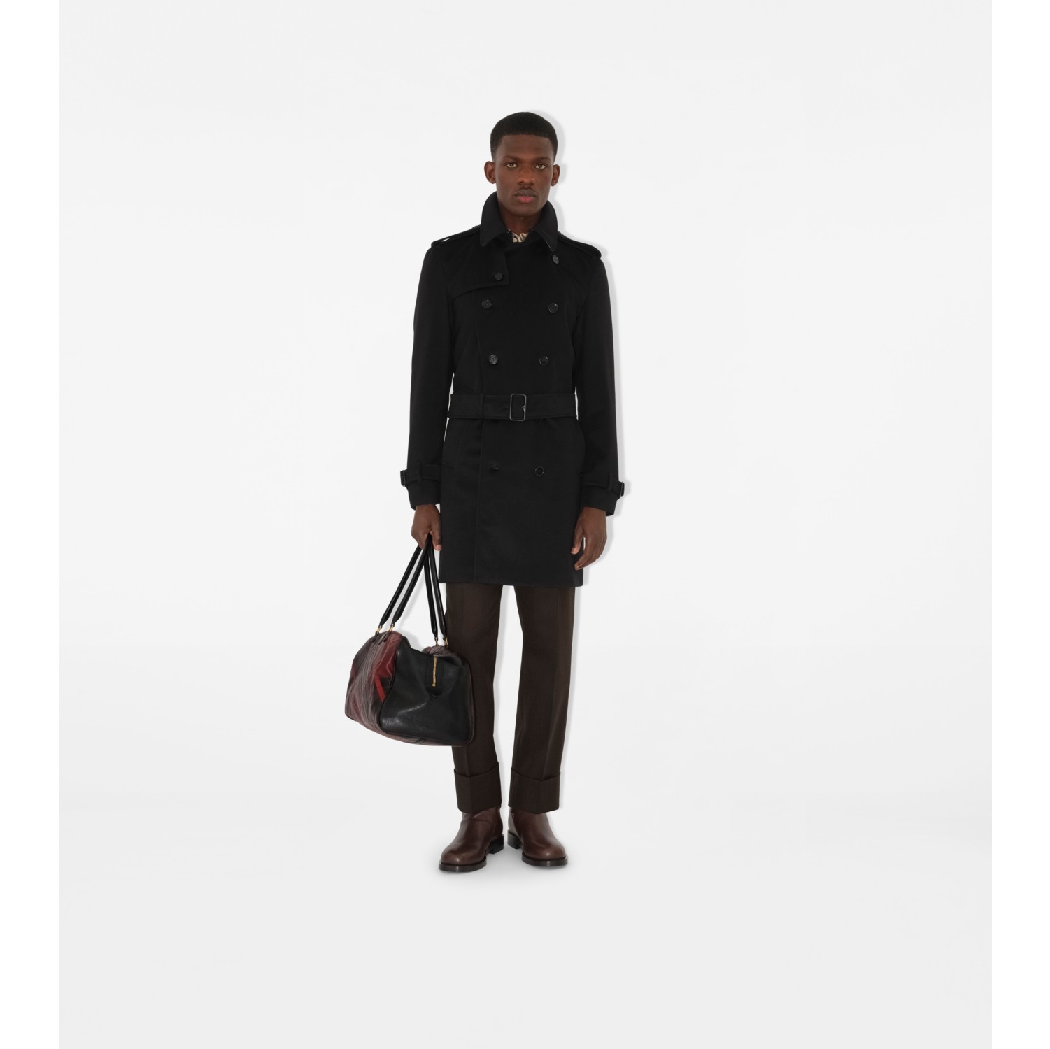 Mid-length Cashmere Trench Coat