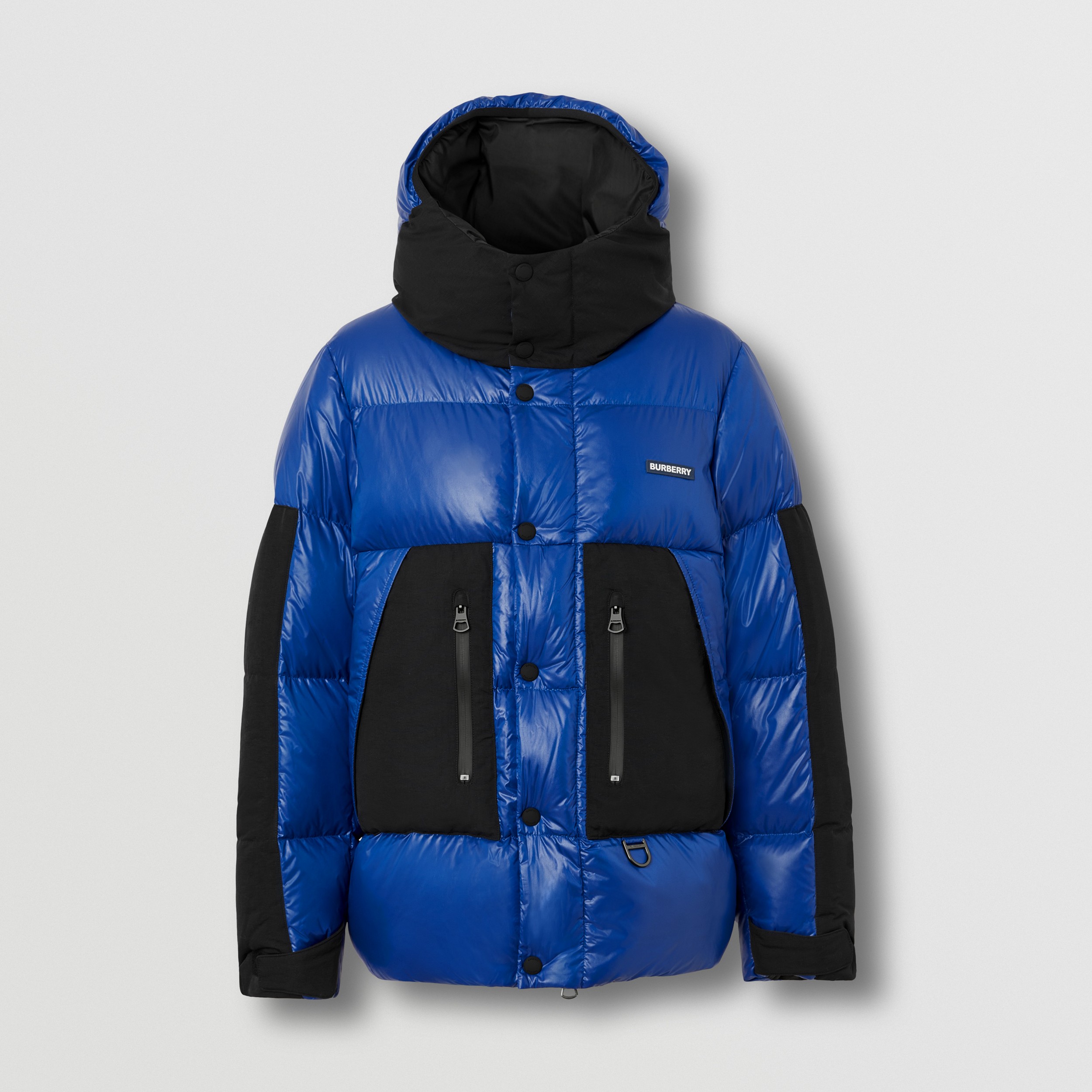 Logo Print Nylon Oversized Hooded Puffer Jacket in Deep Royal Blue - Men | Burberry® Official - 4