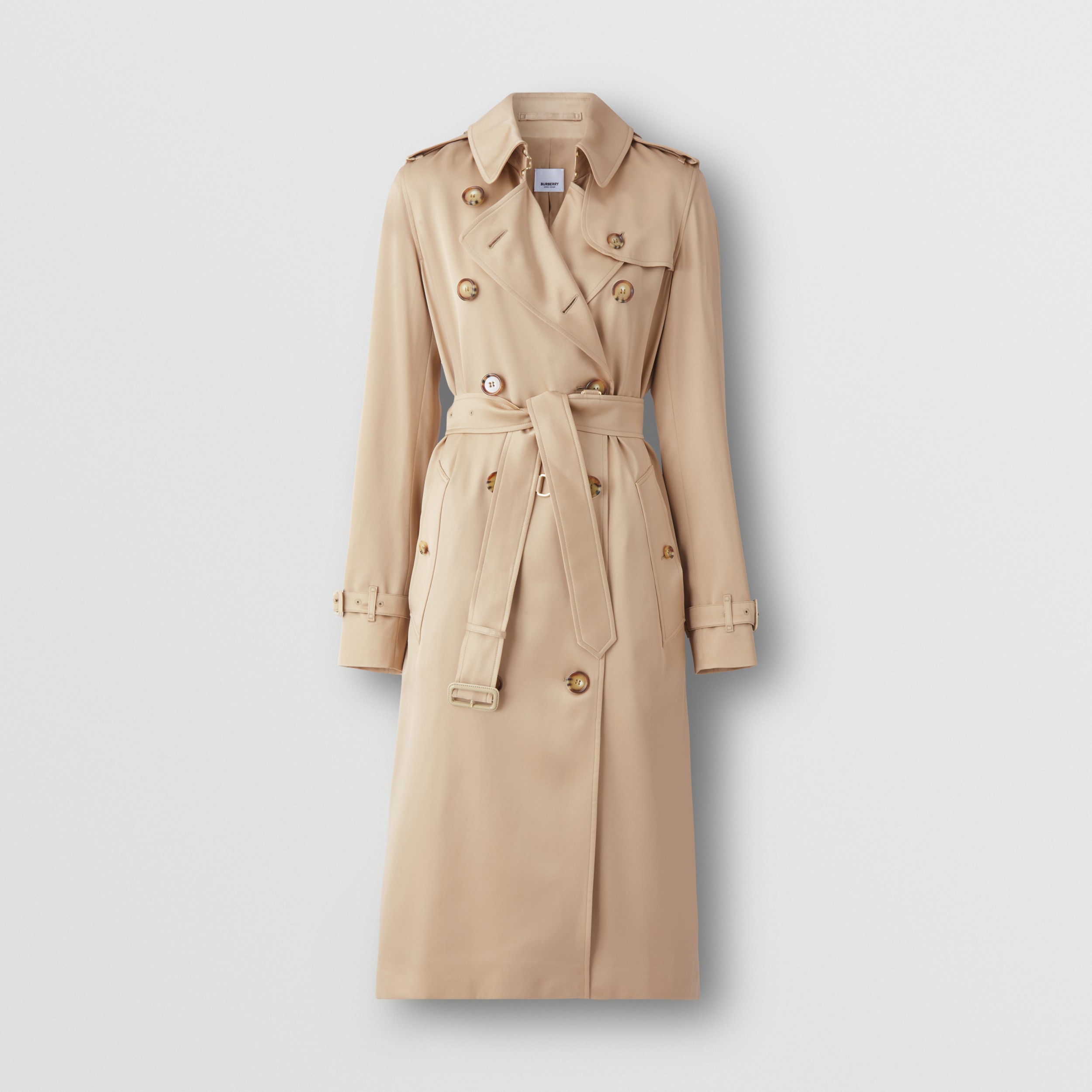 Silk Kensington Trench Coat in Soft Fawn - Women | Burberry® Official