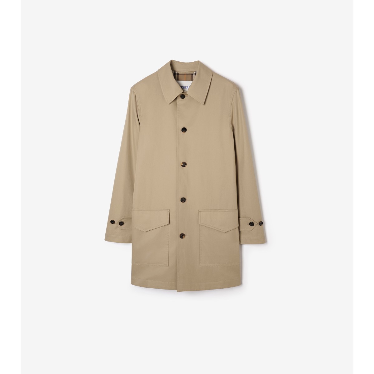  Check Mid-length Tropical Gabardine Meadowbank Car Coat