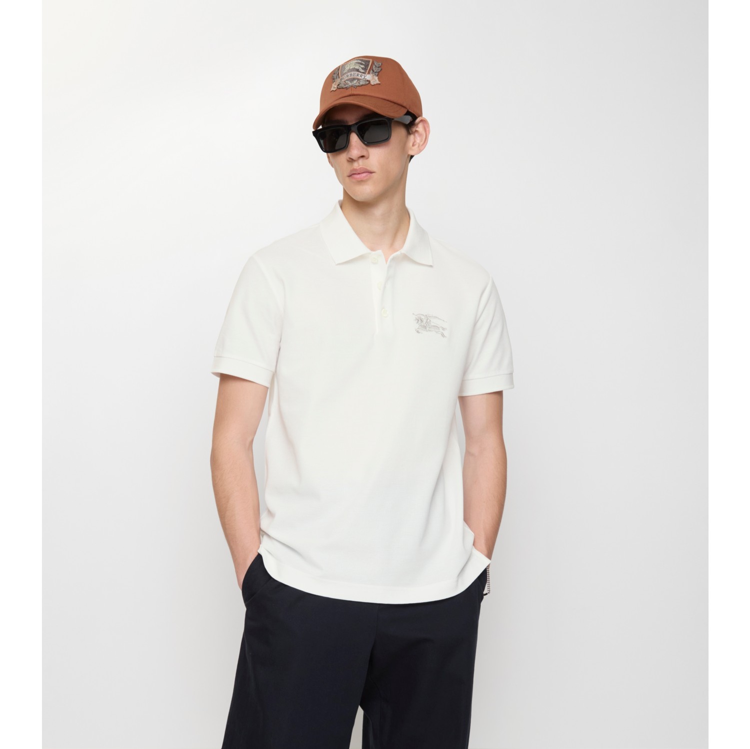 Polo in cotone con EKD metallizzato