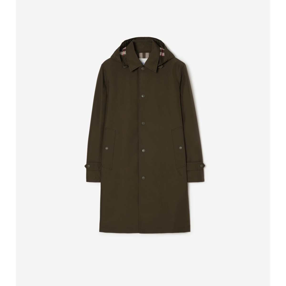  Check Hooded Car Coat