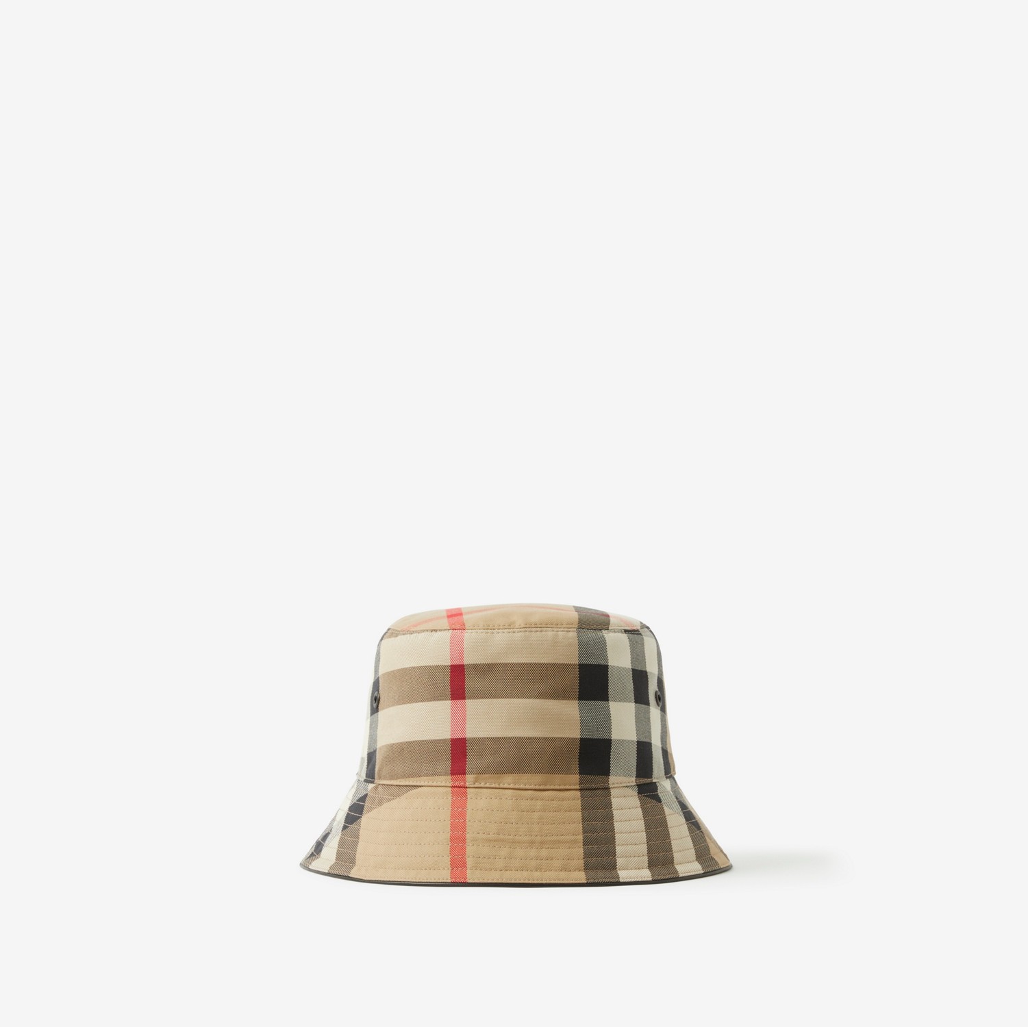 Exaggerated Check Cotton Bucket Hat