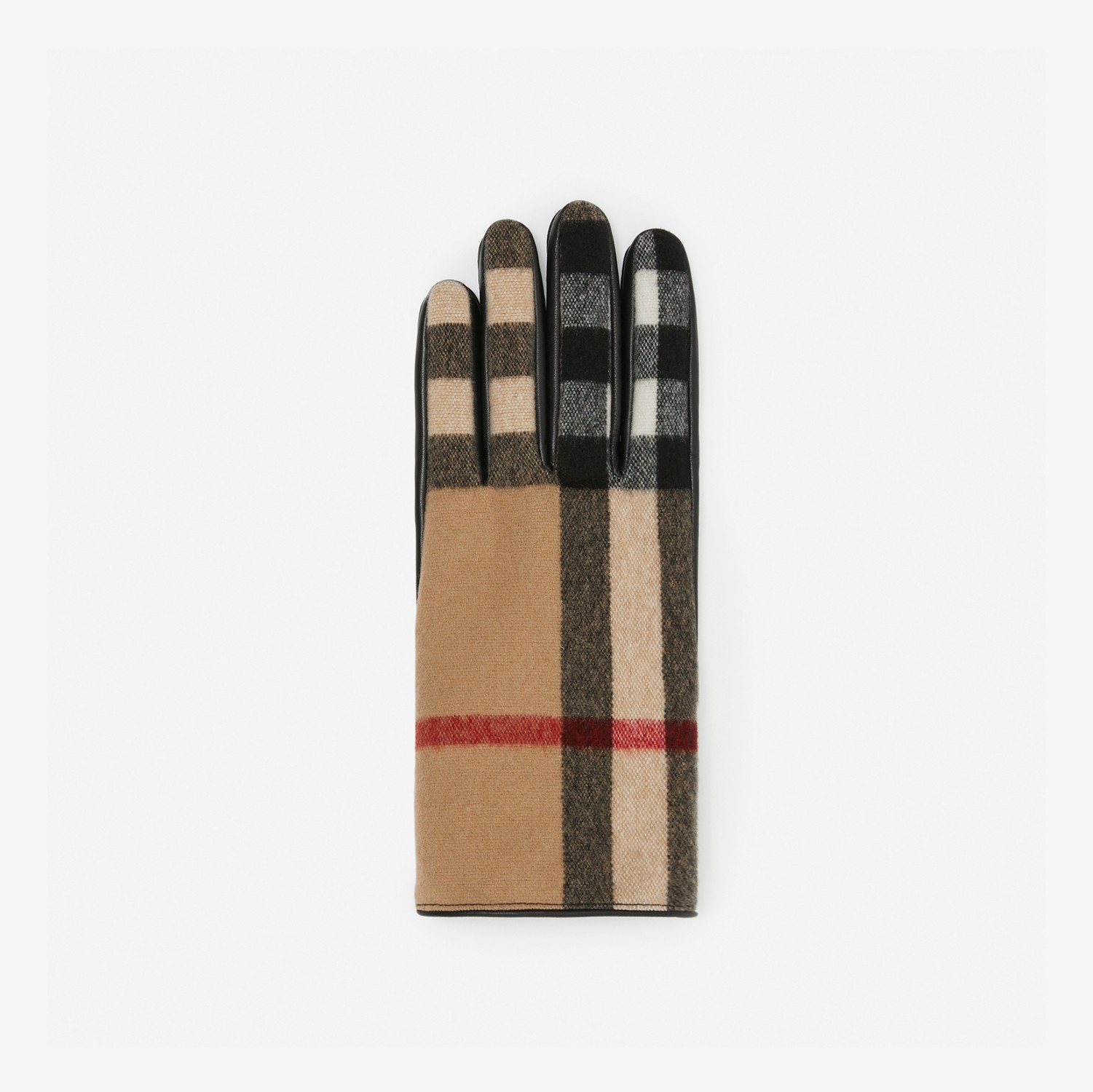 Handschuhe aus Wolle und Leder mit Exploded Check-Muster (Vintage-beige) - Herren | Burberry®