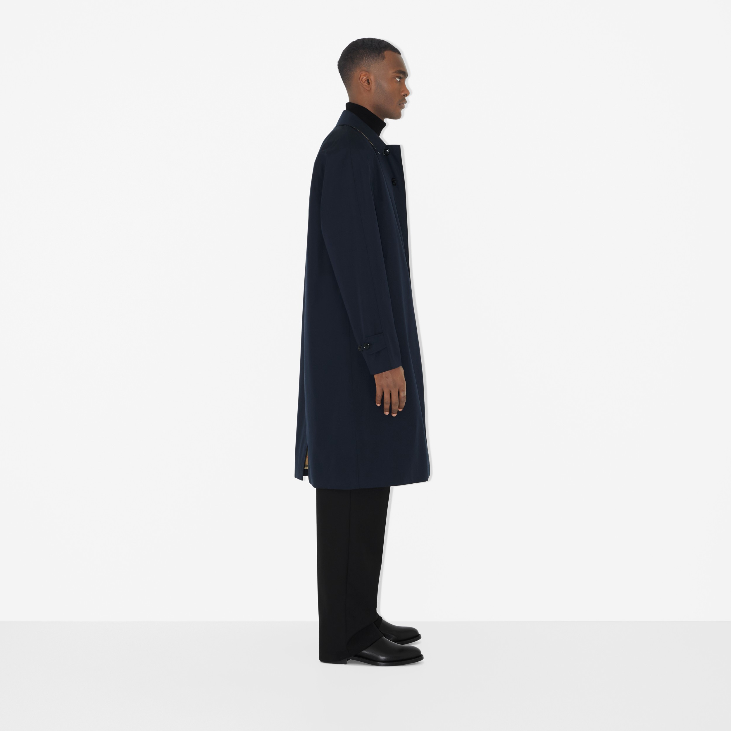 Long Camden Heritage Car Coat in Coal Blue - Men | Burberry® Official