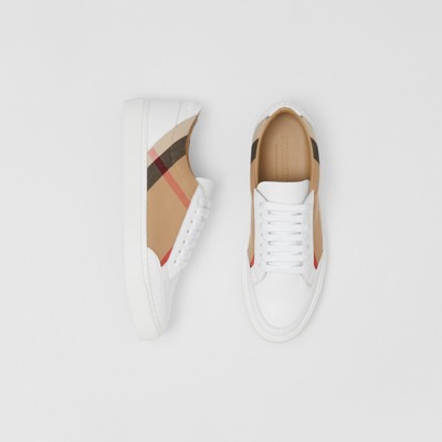 Leather Sneakers in Optic White 