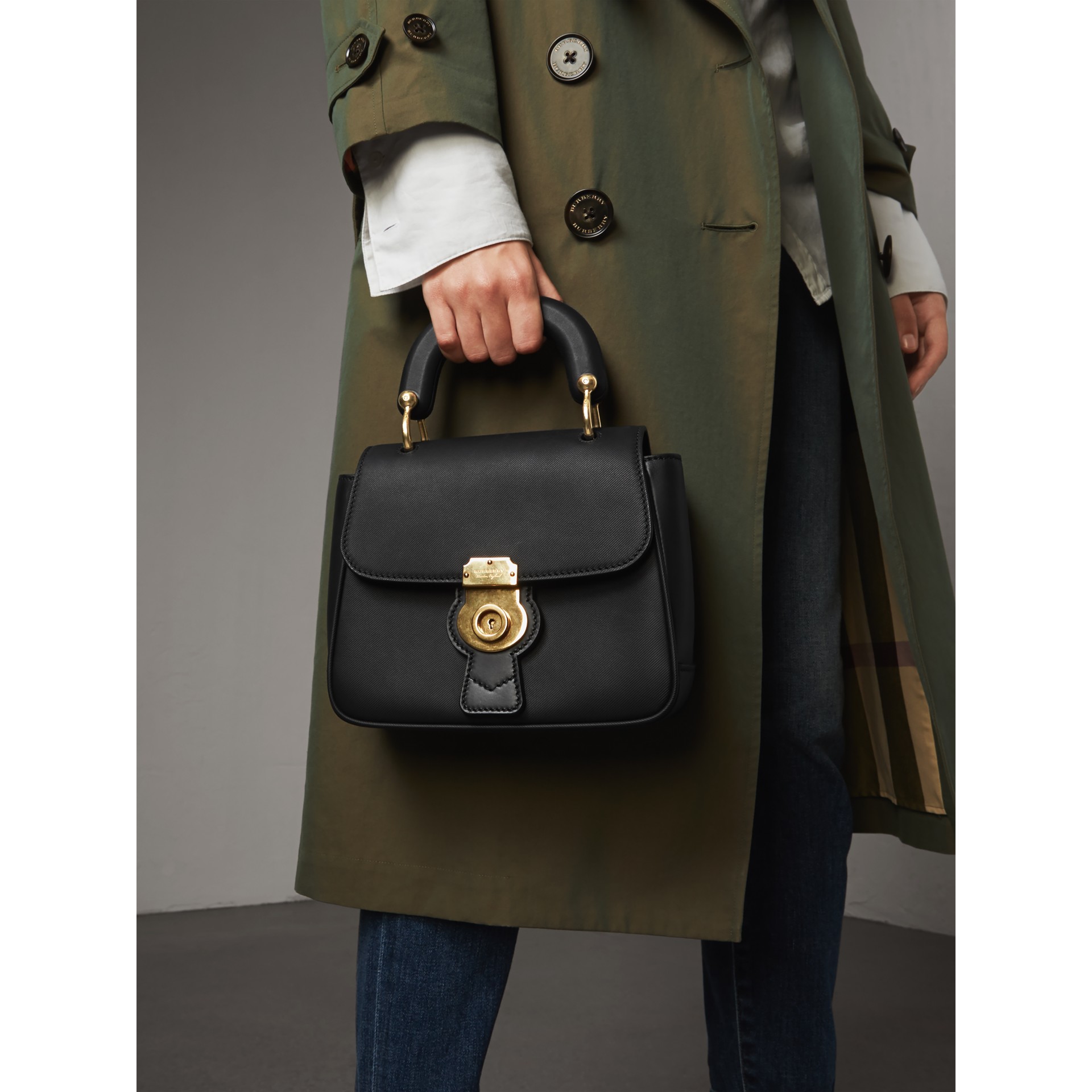 The Small DK88 Top Handle Bag in Black - Women | Burberry United States