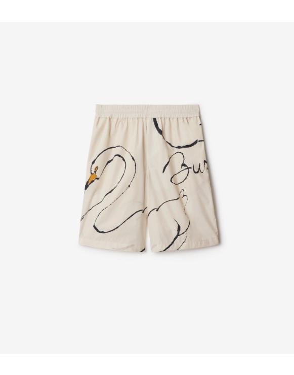 Swan Cotton Shorts