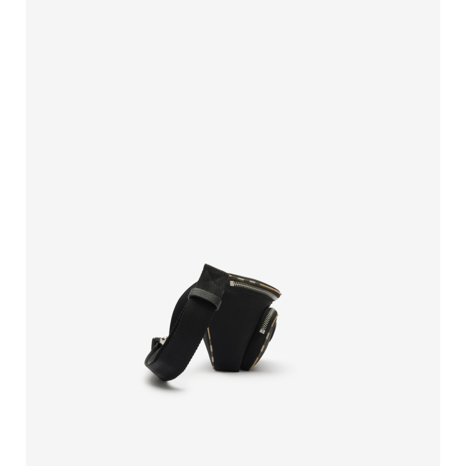 Check Trim Belt Bag in Black - Men, Technical | Burberry® Official
