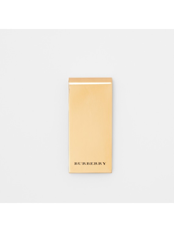 Men S Wallets Burberry - engraved bronze money clip in light gold