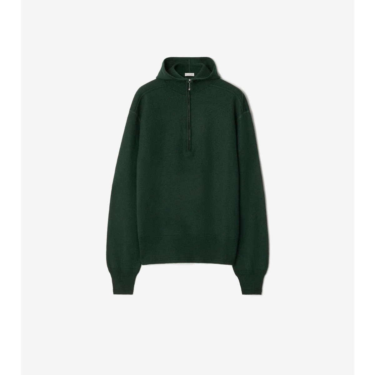 BURBERRY BURBERRY WOOL HALF-ZIP HOODIE