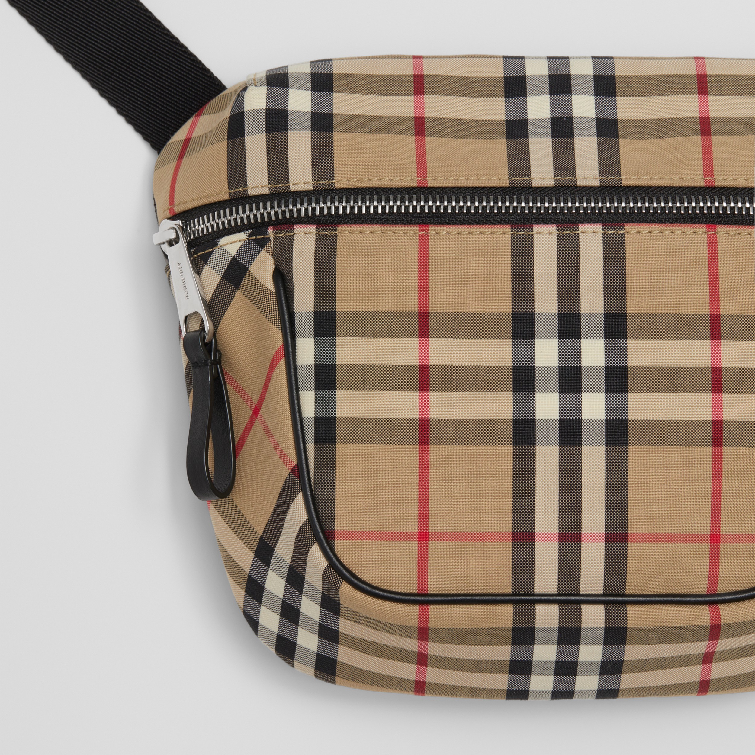 Vintage Check Bonded Cotton Archie Crossbody Bag in Archive Beige - Men | Burberry® Official - 2