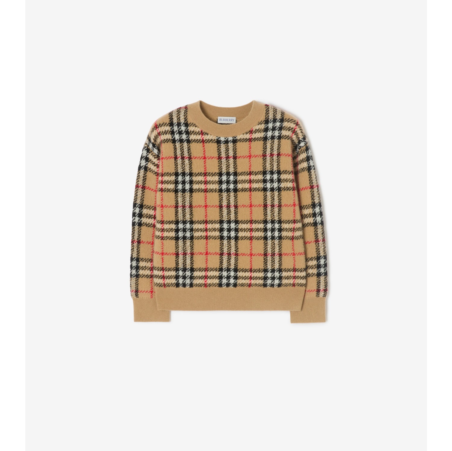 Check Wool Cashmere Sweater