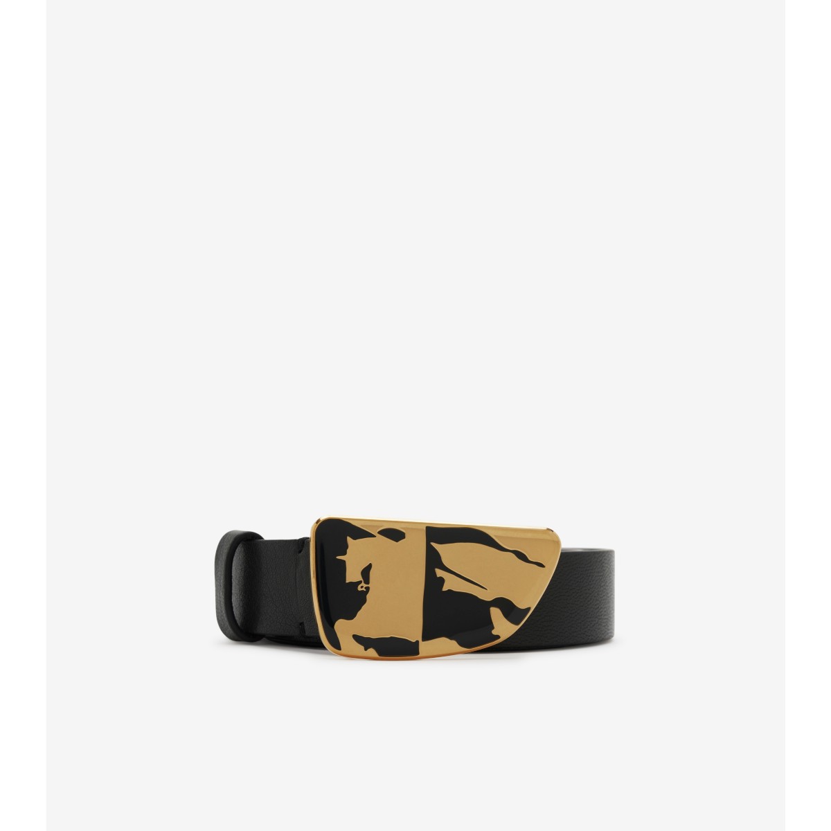 Shop Burberry Leather Shield Ekd Belt In Slate