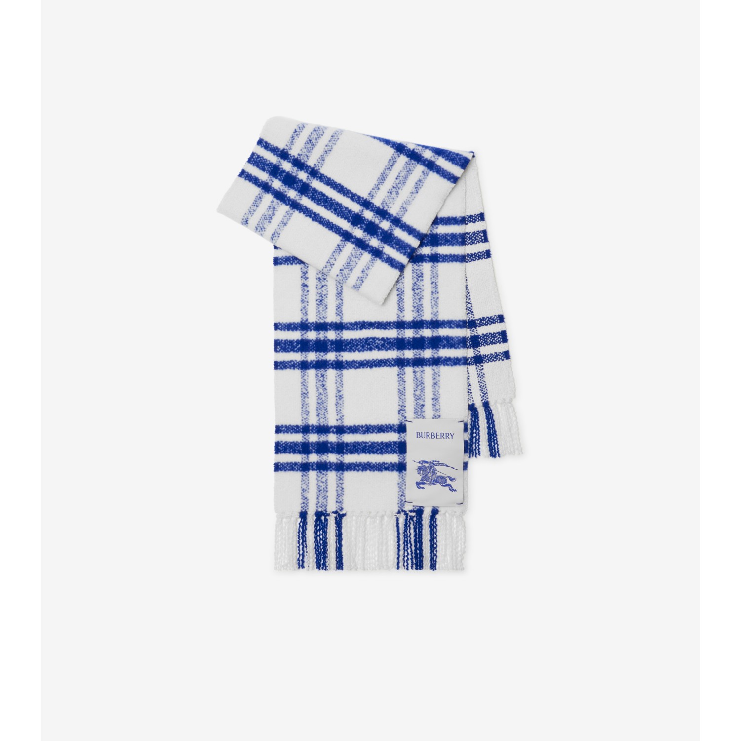 Burberry navy cheap check scarf