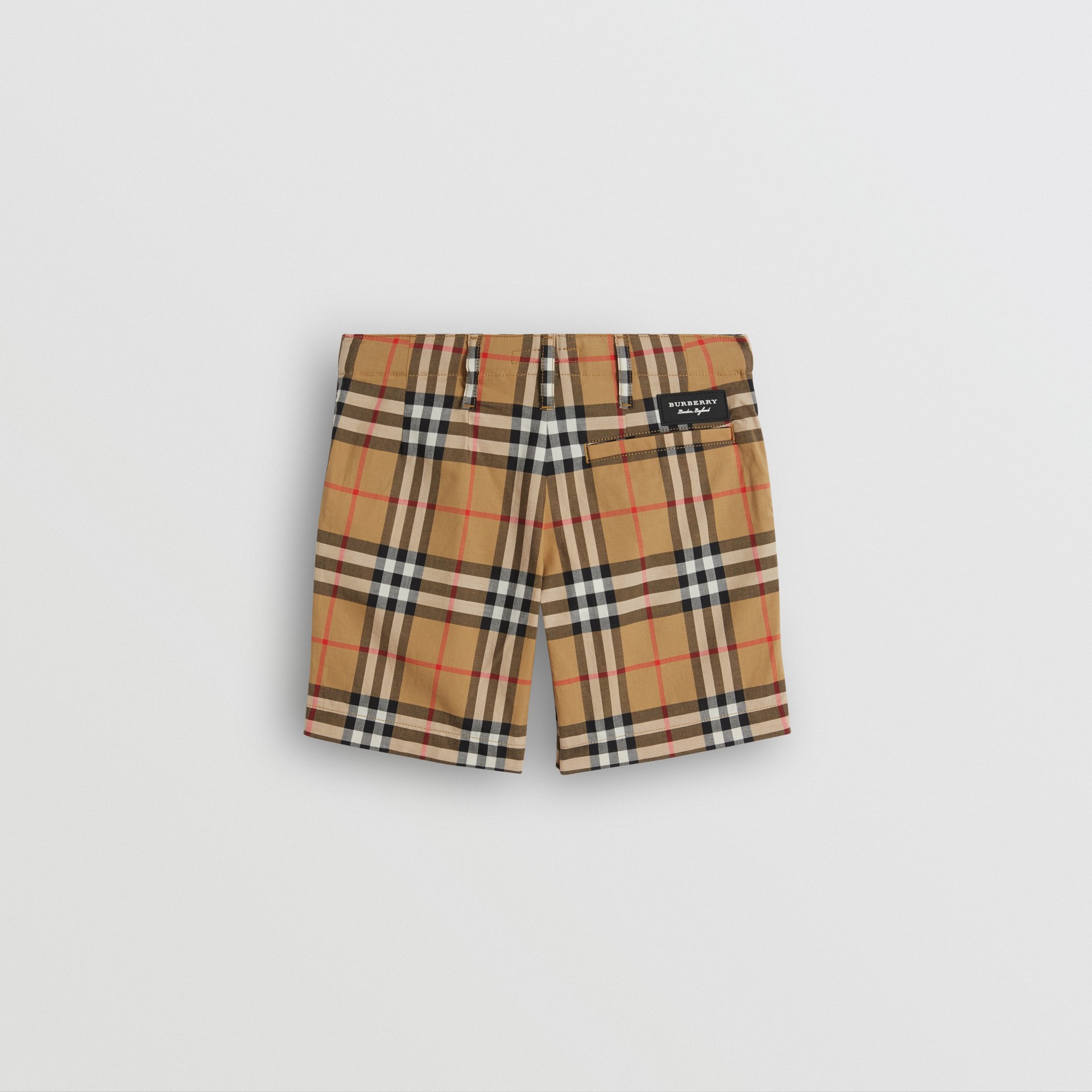 Vintage Check Cotton Tailored Shorts in Antique Yellow | Burberry ...