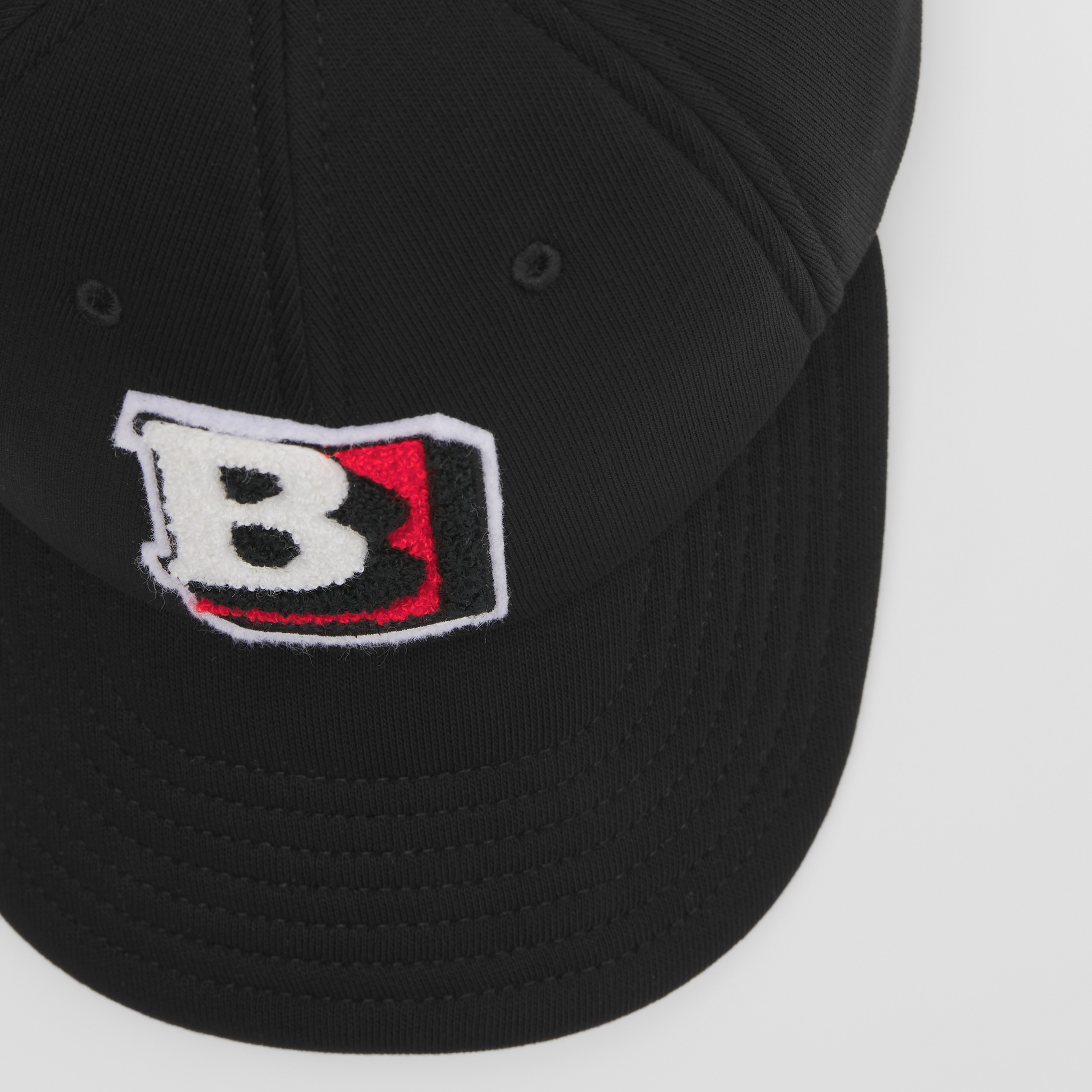 字母图案棉质棒球帽 (黑色 / 红色) | Burberry® 博柏利官网 - 2