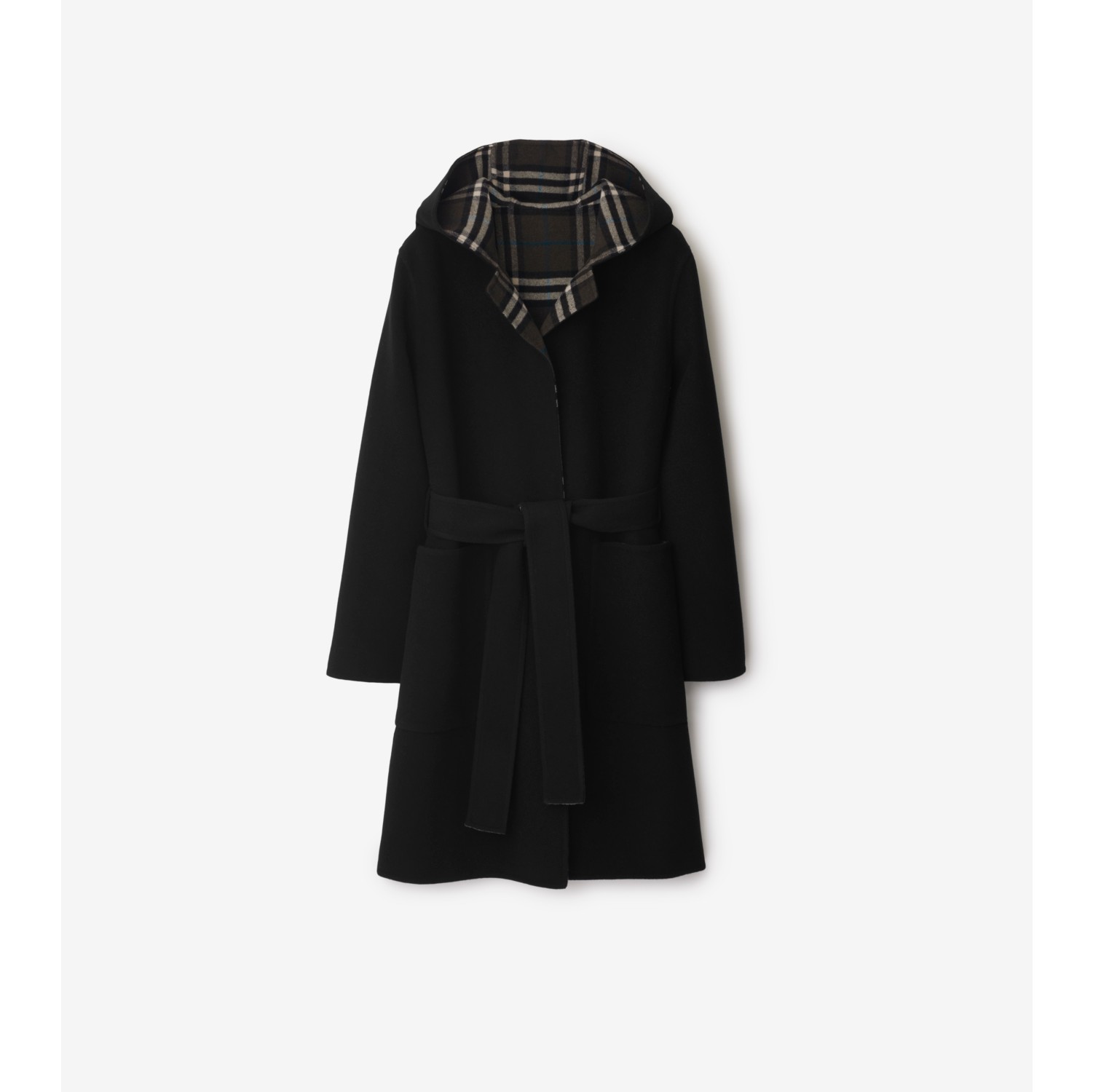 Mid-length Reversible Wool Car Coat