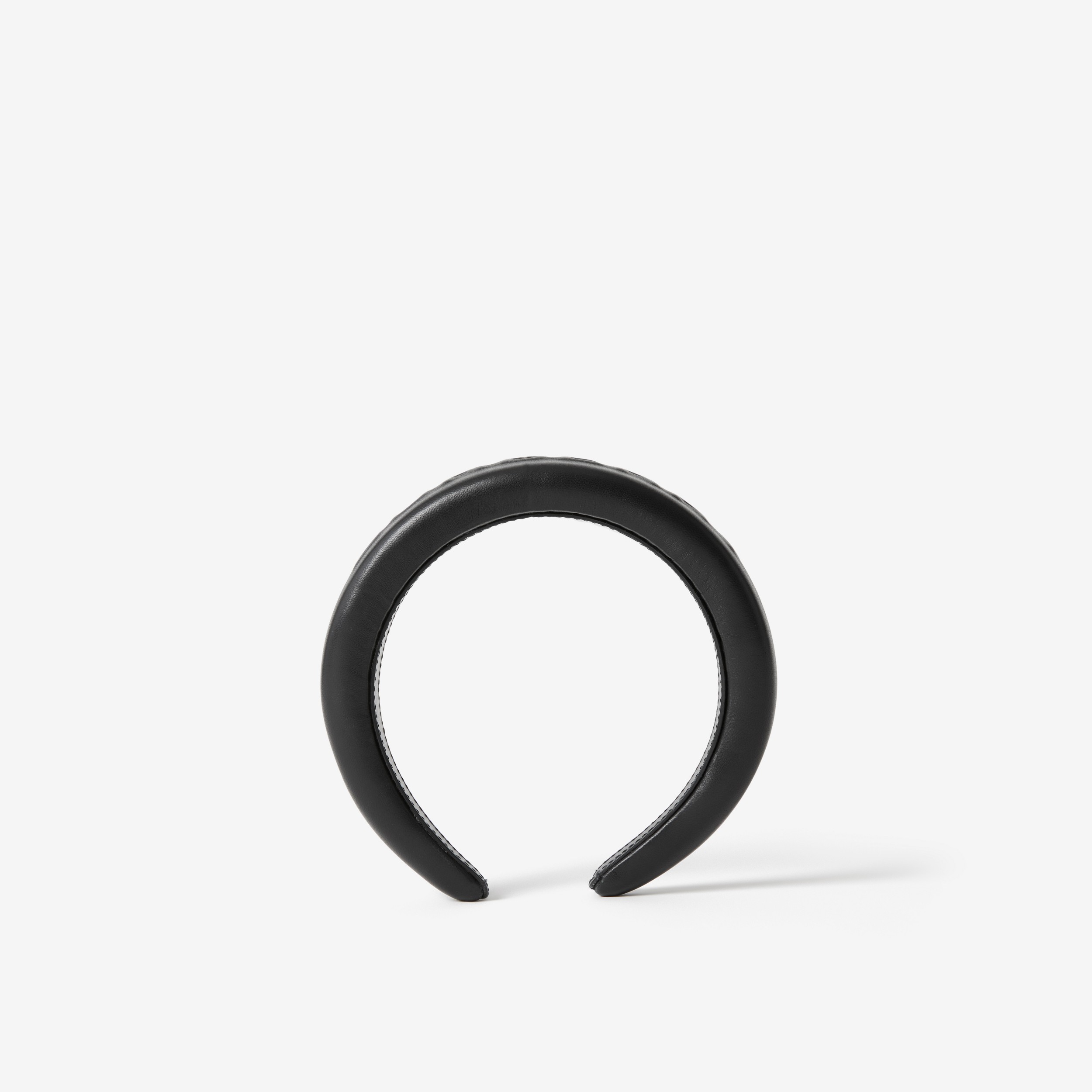 Serre-tête en cuir à logo (Noir) | Site officiel Burberry® - 1