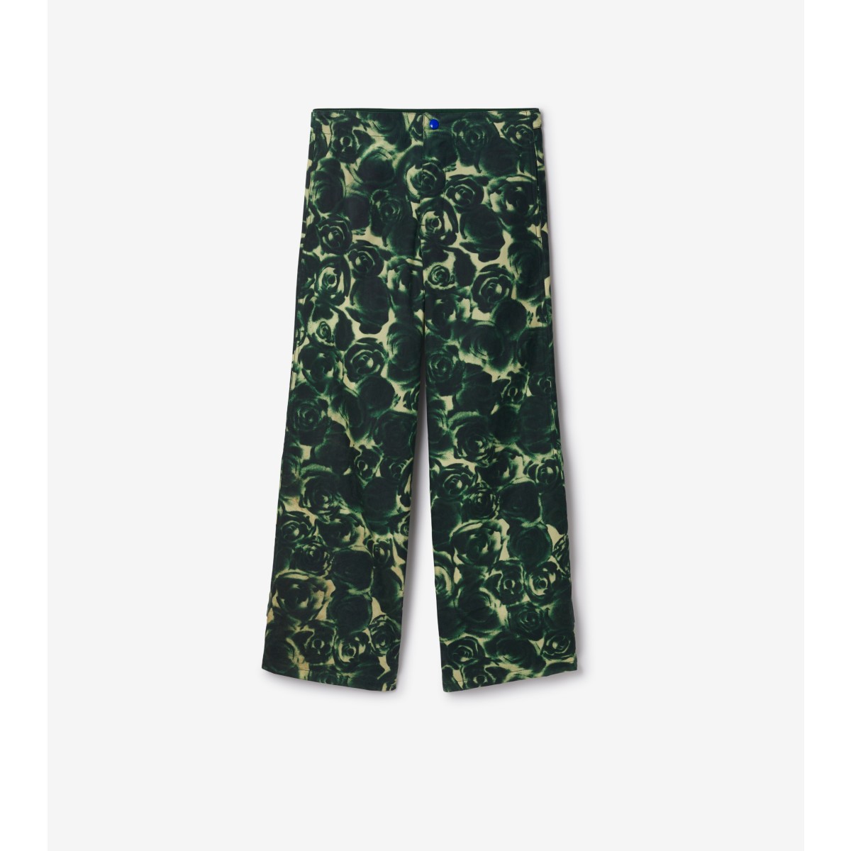 Burberry Rose Waxed Cotton Trousers In Ivy