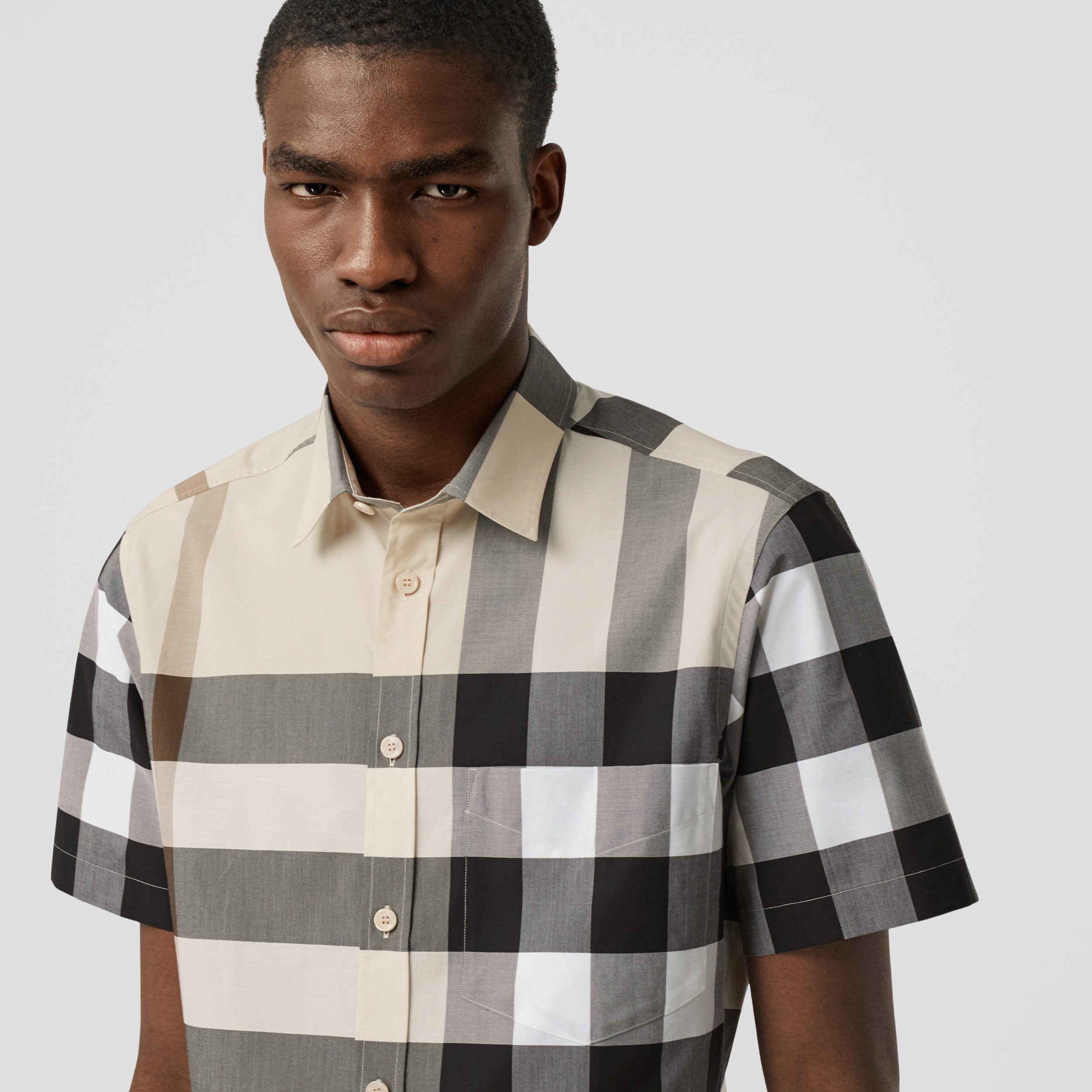 mens short sleeve check shirts uk