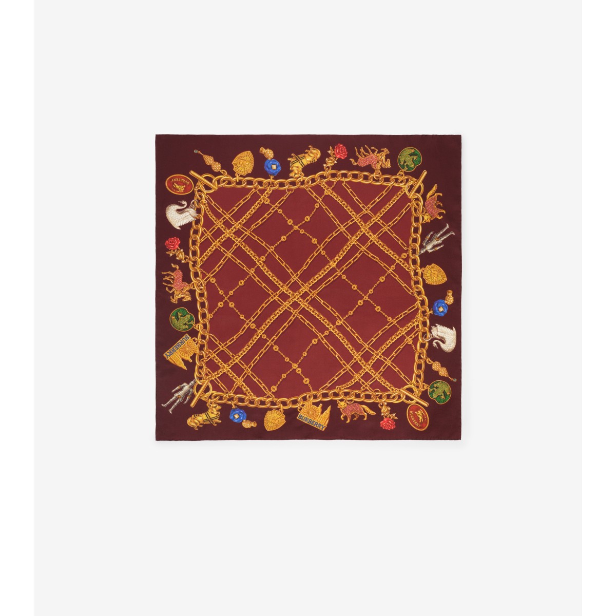  Check Charm Silk Scarf