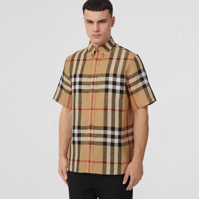 mens burberry button down