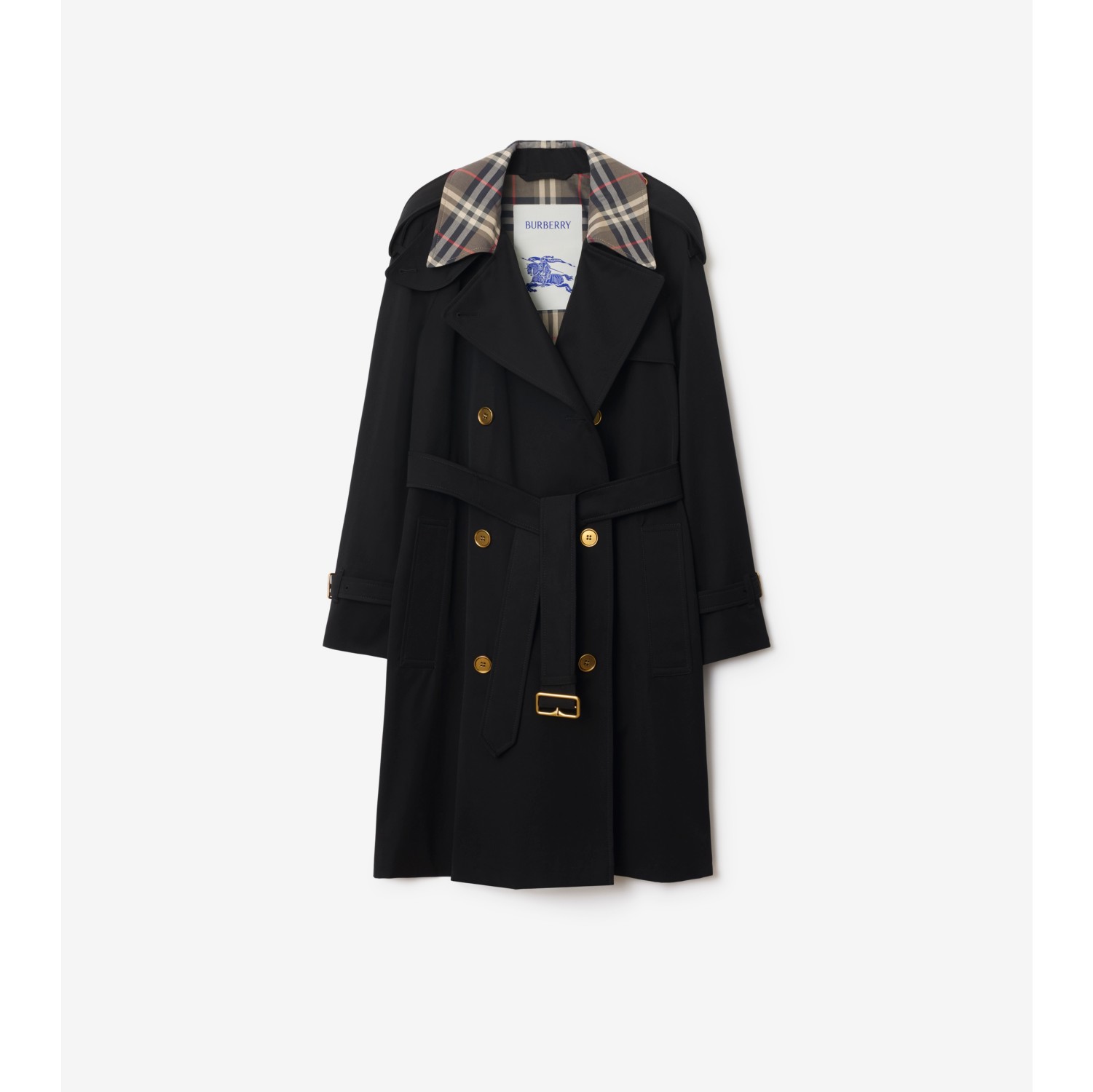 Mid-length Check Collar Castleford Trench Coat