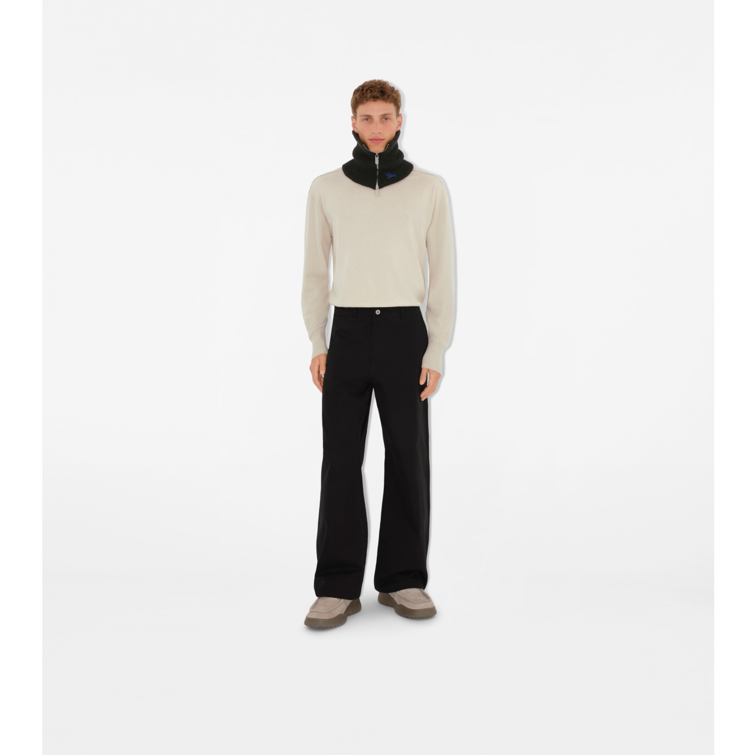 Cashmere Ribbed Collar