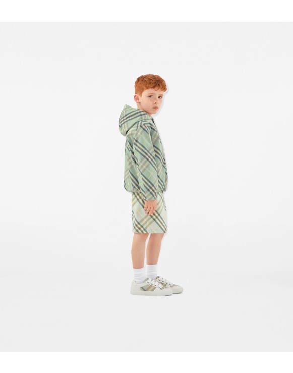 Reversible Check Cotton Blend Jacket