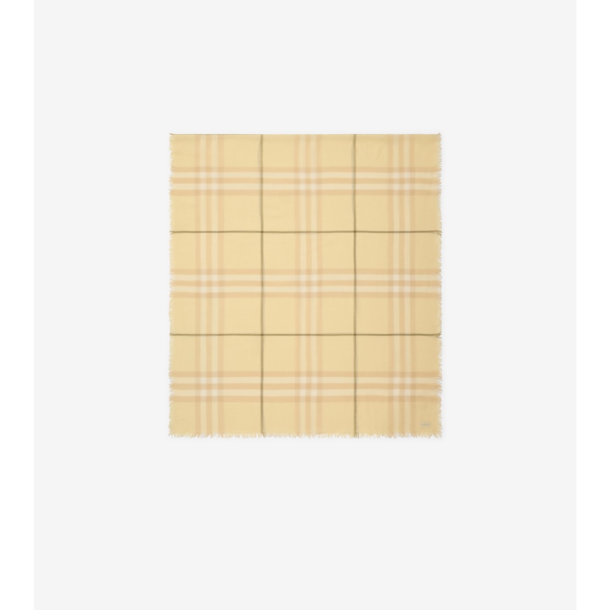  Check Wide Wool Scarf